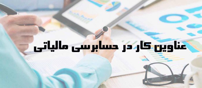 عناوین کار در حسابرسی مالیاتی