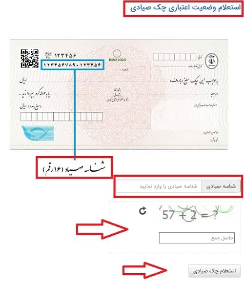 آموزش استعلام چک صیادی