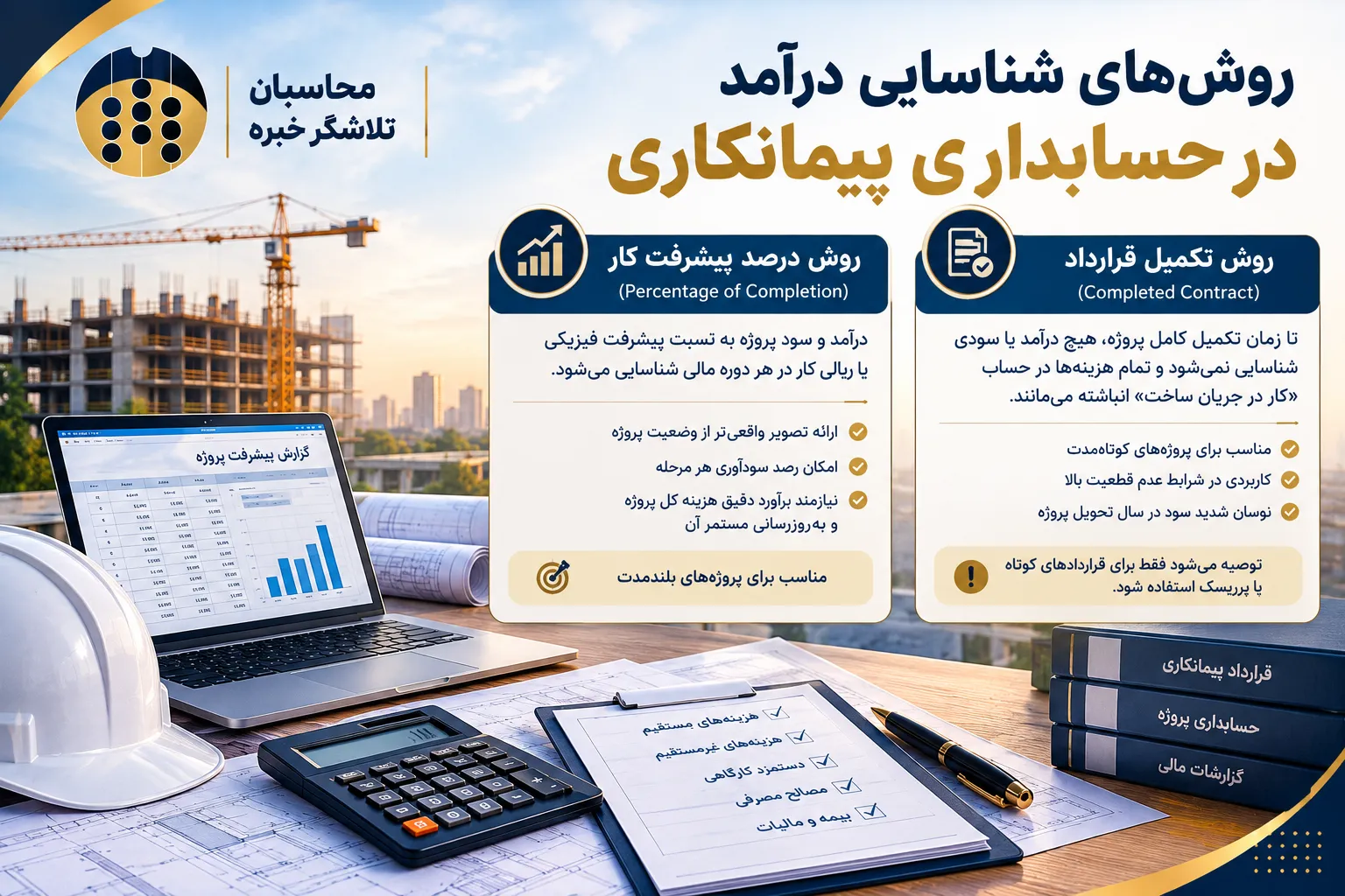 روش‌های شناسایی درآمد در حسابداری پیمانکاری